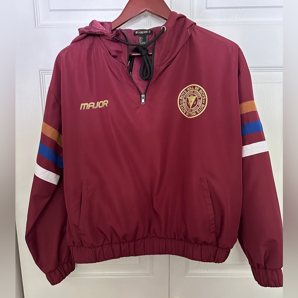 Forever21 Water Resistant Half Zip Jacket